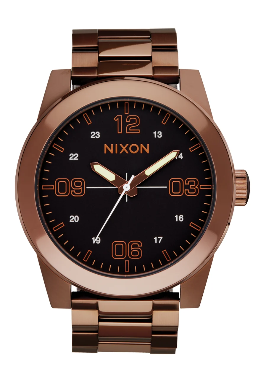 Nixon US Corporal Stainless Steel - Chocolate / Dark Roast A346-5253-00 48 mm kol saati