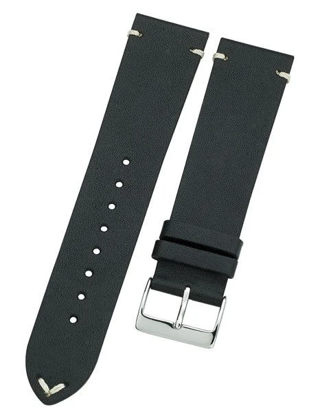 Toscana Horween Vintage Style Black Calfskin Leather with Matching Lining and Hand-Stitching #INS-HOR01 INS-HOR01-0001 kol saati