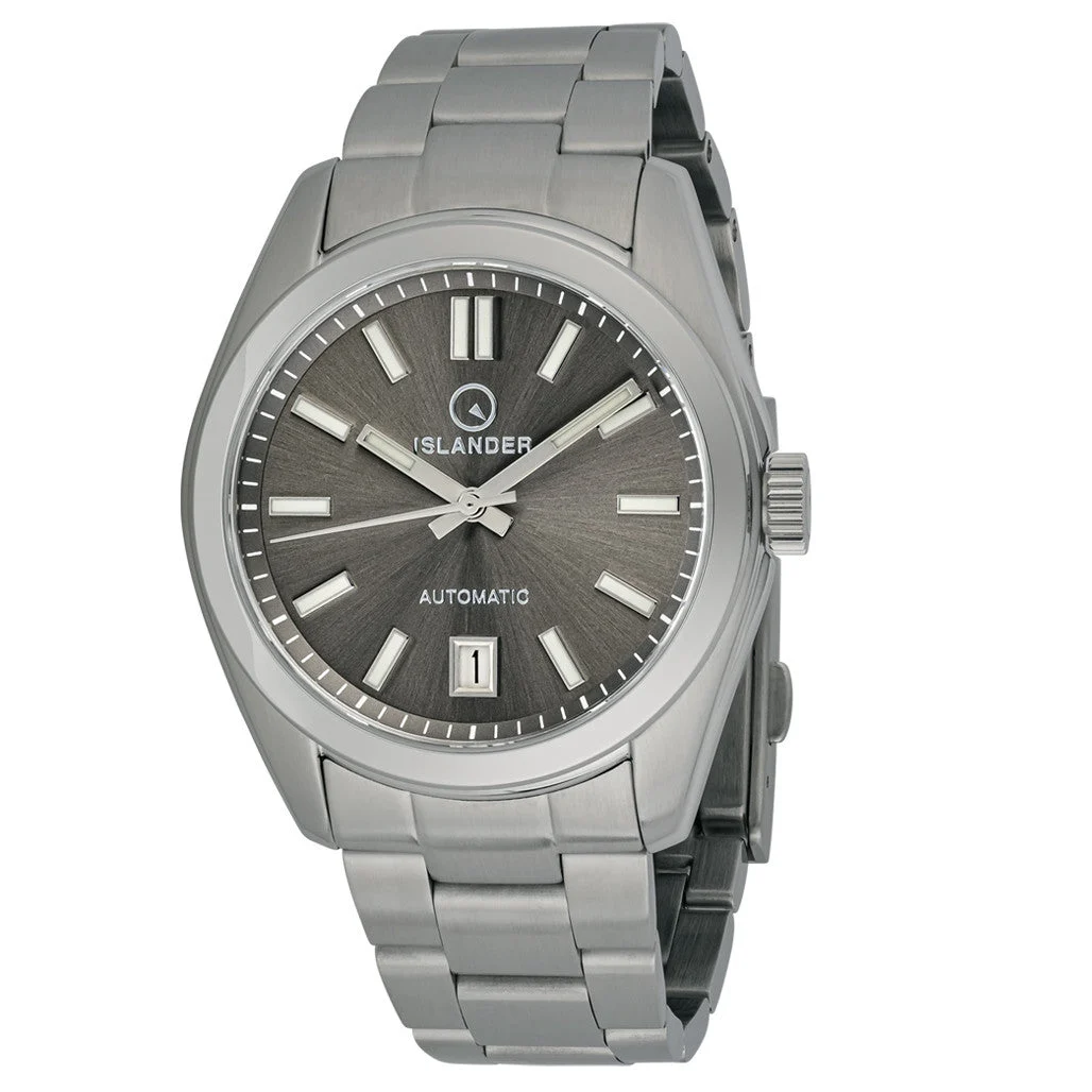 Islander Brookville Hi-Beat Automatic Dress Watch with Grey Dial, AR Sapphire Crystal #ISL-39 38 mm kol saati