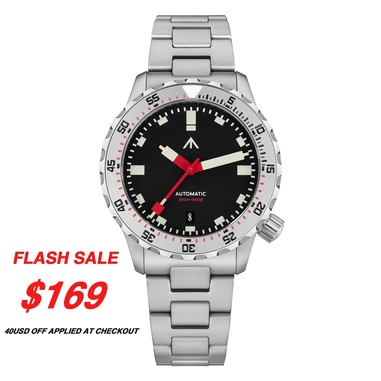 Cronos Watch Store Militado 39mm Dive Watch PT5000 Automatic Mech Watch ML20 ML-ML20-黑面钢壳-钢带 39 mm kol saati