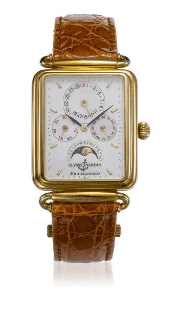 Ulysse Nardin Michelangelo, Yellow Gold 161-42 kol saati