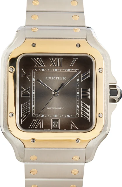 Cartier Santos de Watch Ref W2SA0030 Anthracite Gray Dial kol saati