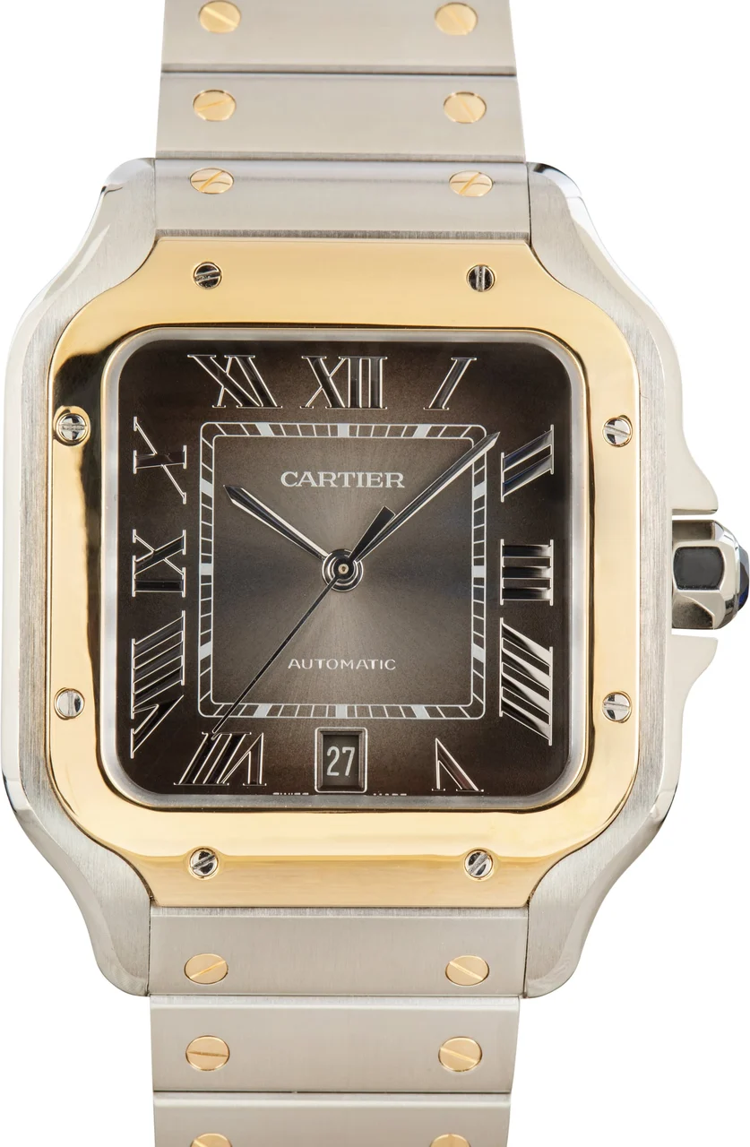Cartier Santos de Watch Ref W2SA0030 Anthracite Gray Dial 48 mm kol saati