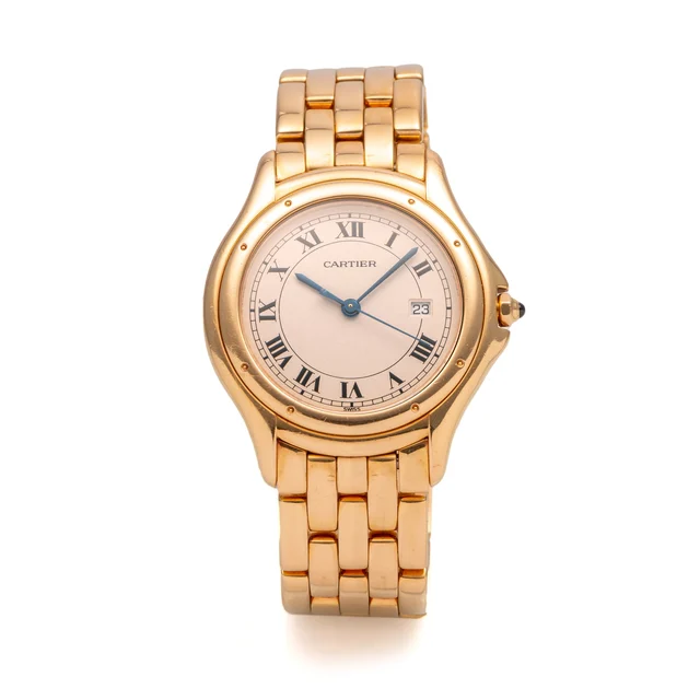 Cartier CARTIER REF. 887904, QUARTZ, CENTRE-SECONDS, DATE, INTEGRATED BRACELET; “SANTOS RO
