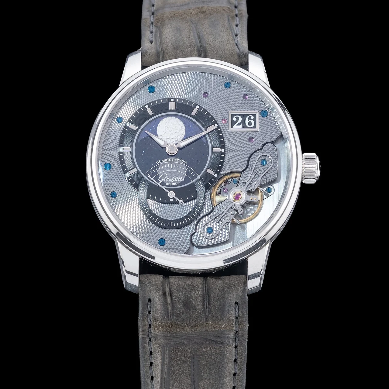 Glashutte Original Glashütte Original PanolunarInverse 1-91-04-01-03-62 210009N36514 42 mm kol saati