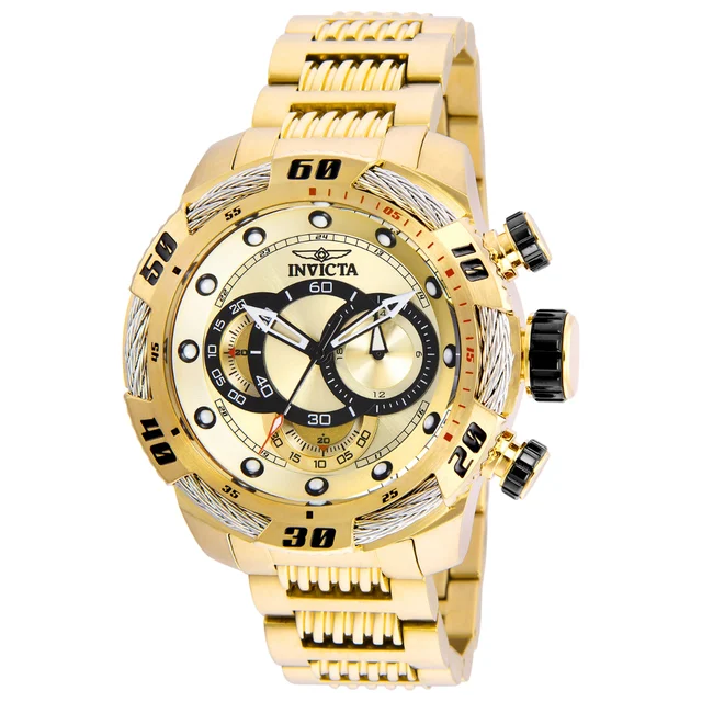 Invicta Speedway Finish Line Watch - 50mm. Gold (25482) kol saati