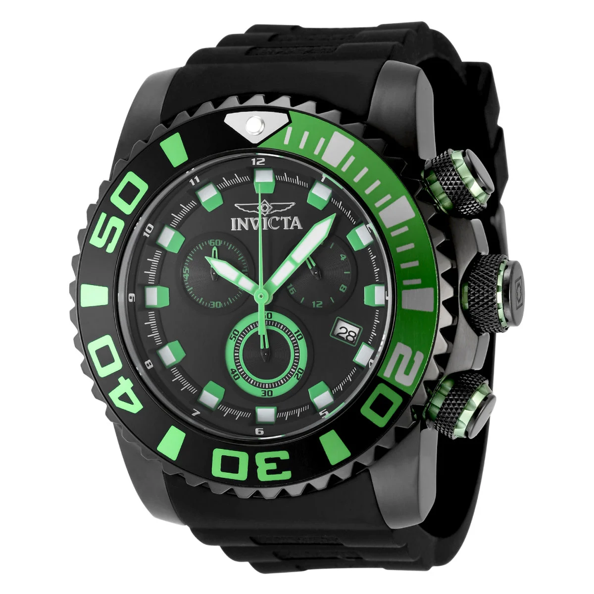 Invicta Sea Hunter Benthonic Watch - 52mm. Black (48985) 52 mm kol saati
