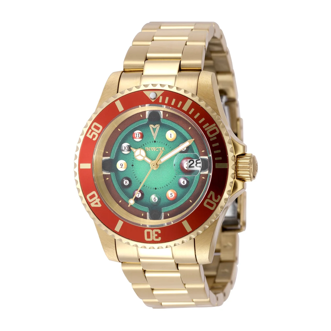 Invicta Pro Diver House of Cards Watch - 40mm. Gold (50522) 40 mm kol saati