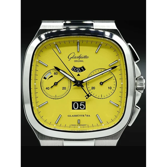Glashutte Original Glashütte Original Seventies Chronograph Panorama Date Sunny Yellow 1-3