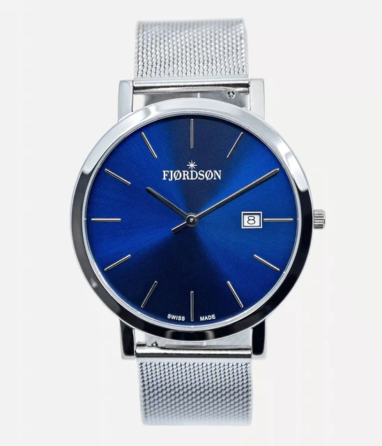 Fjordson Blue Dial With Metal Mesh Strap - Watch #9142 | Blue Dial With Metal Mesh Strap -