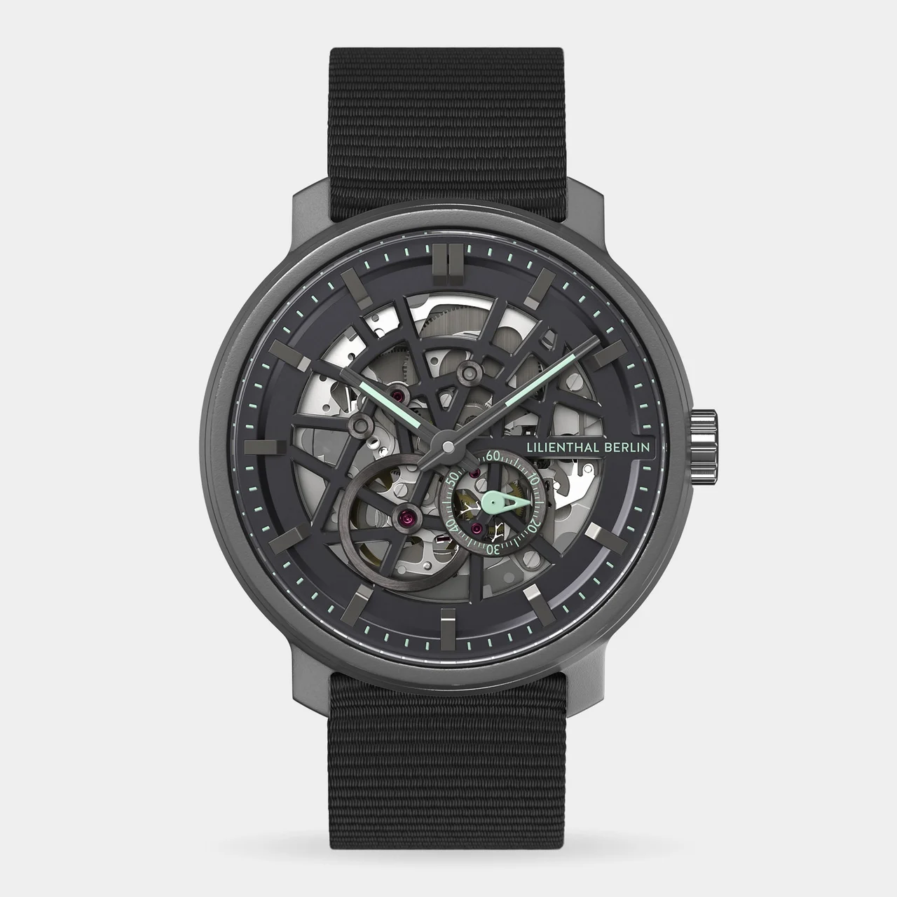 Lilienthal Berlin Neolux Skeleton N3-002-B053F 42 mm kol saati