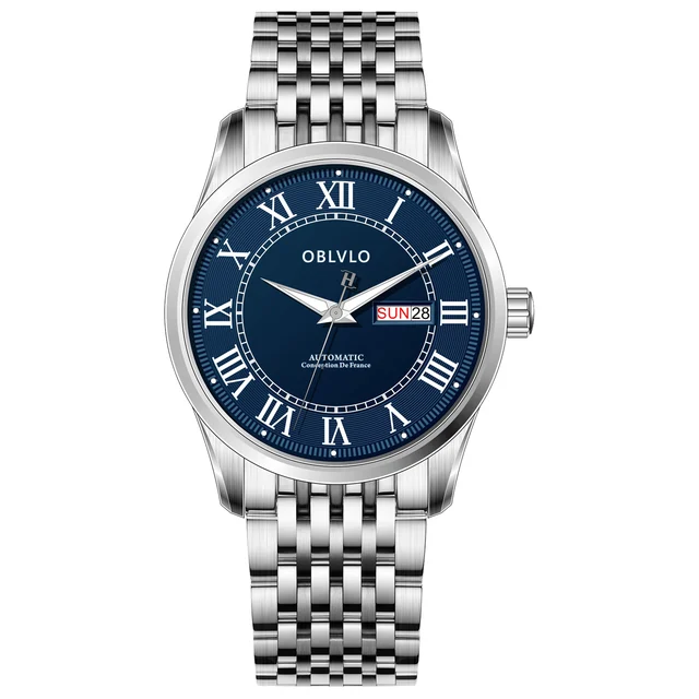 OBLVLO Strap,Blue Dial GC-SIM GC Series,41mm,Steel Strap,Blue Dial GC-SIM kol saati