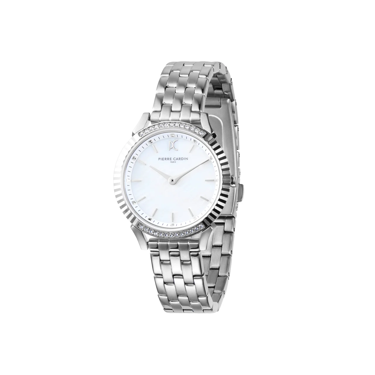 PIGALLE WOMENS Pigalle Simplicity Stainless Steel Watch with Crystals and Mother of Pearl Dial Look CPI.2580 32 mm kol saati