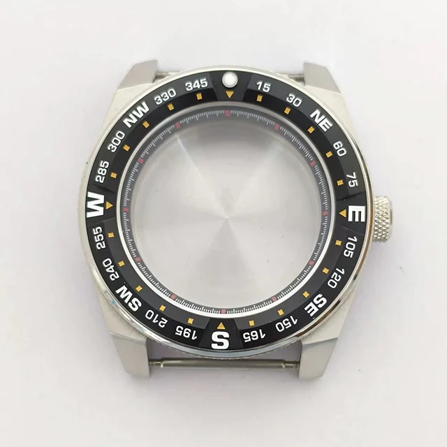 Tandorio Samurai Watch Case compass bezel Prospex 316L stainless steel 43mm aluminum ring