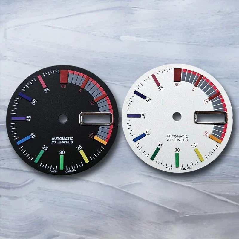 Tandorio watch Dial SKx Mod watch accessory day date no lume 5983481288761 28.5 mm kol saati