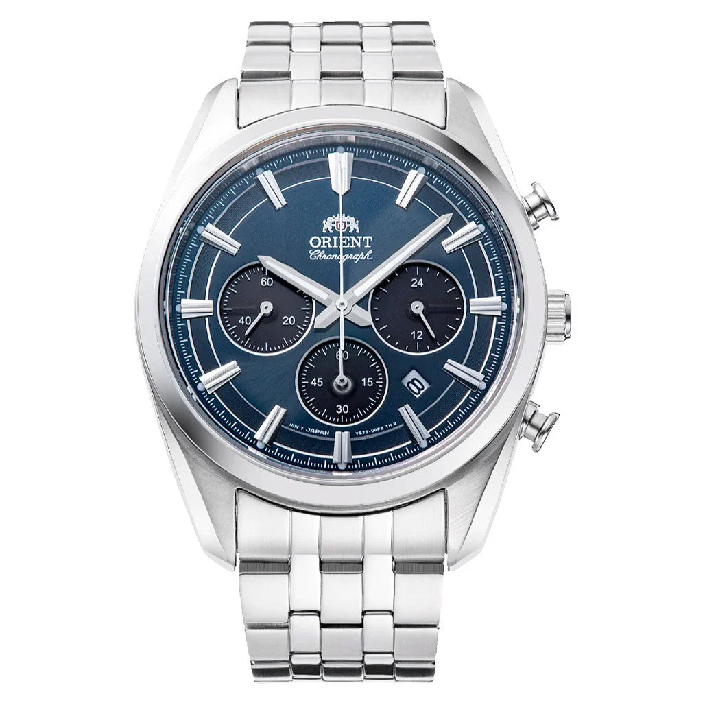 Orient Solar Quartz Chronograph Diver Watch with Blue Dial #RA-TX0303L10B kol saati