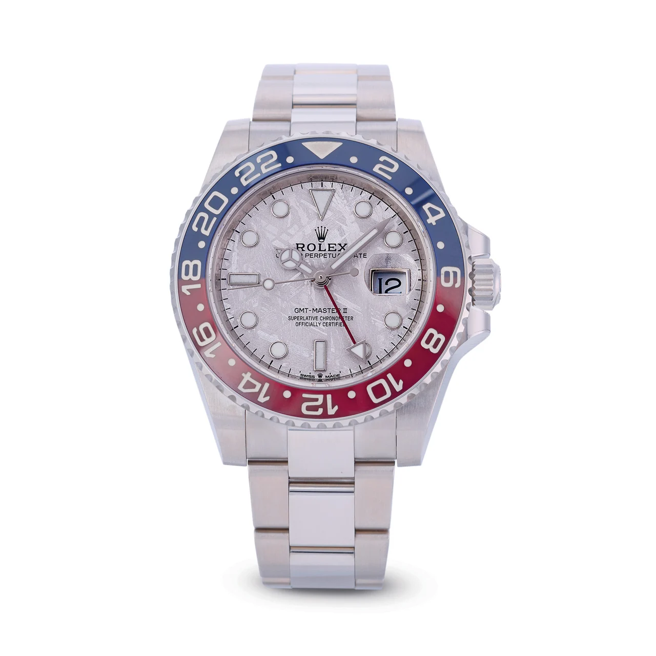 Rolex ROLEX REF. 126719BLRO, GMT-MASTER II, METEORITE, 18K WHITE GOLD 40 mm kol saati