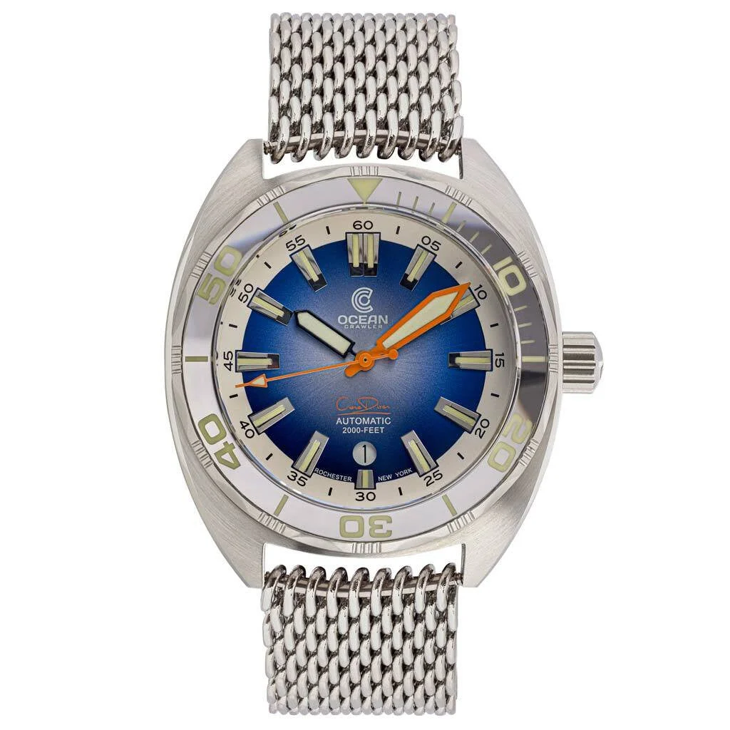 Ocean Crawler Core Diver Swiss Automatic Watch with AR Sapphire Crystal #CD-V3-1321 50 mm kol saati