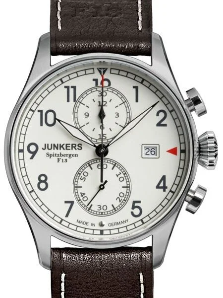 Junkers Cockpit JU52 Quartz Chronograph Watch, Sapphire Crystal #6178-5 42 mm kol saati