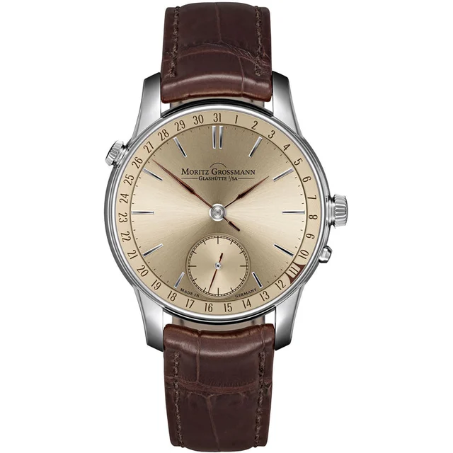 Moritz Grossmann Date White Gold Chanpagne MG-001477 kol saati