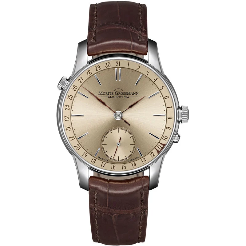 Moritz Grossmann Date White Gold Chanpagne MG-001477 kol saati