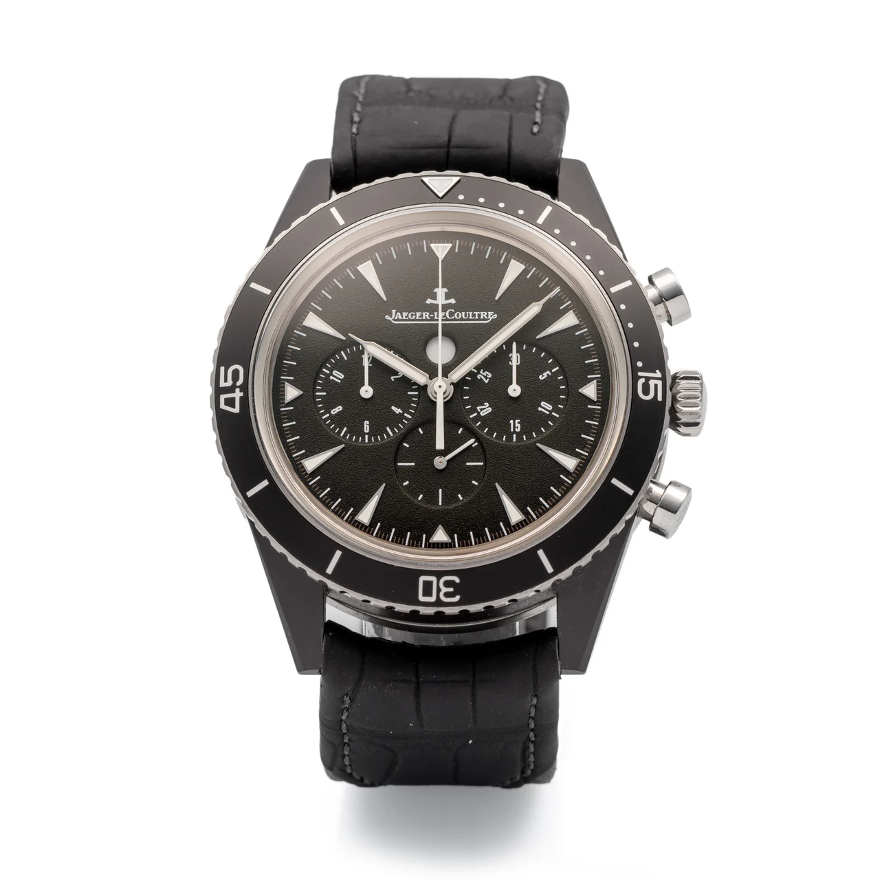 Jaeger-Lecoultre JAEGER-LECOULTRE REF. 136.A.C8, DIVER'S SELF-WINDING, CHRONOGRAPH, MINUTE AND HOUR COUNTERS, OPERATING INDICATOR; "DEEP SEA CHRONOGRAPH"; CERAMIC AND TITANIUM kol saati