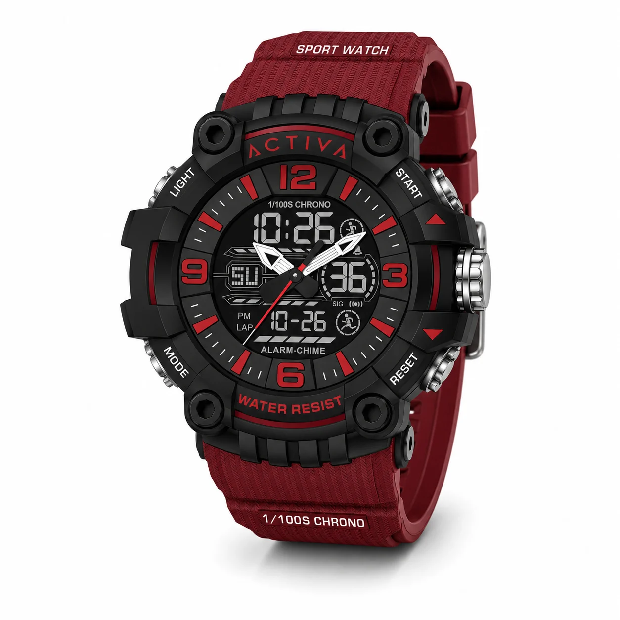 Activa Ardus X Invicta Digital Watch - 58mm. Red (ACW8089-006) kol saati