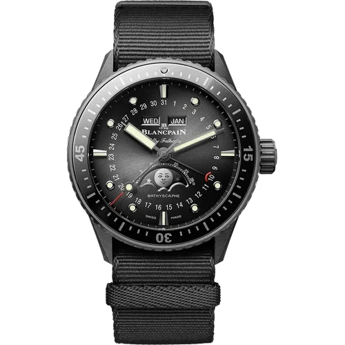Blancpain Bathyscaphe Quantième Complet Phases de Lune 5054 0130 NABA 43.6 mm kol saati