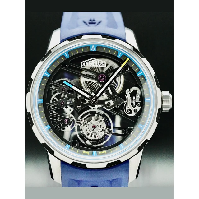Angelus Racing Tourbillion Skeleton Blue 210000050844 kol saati