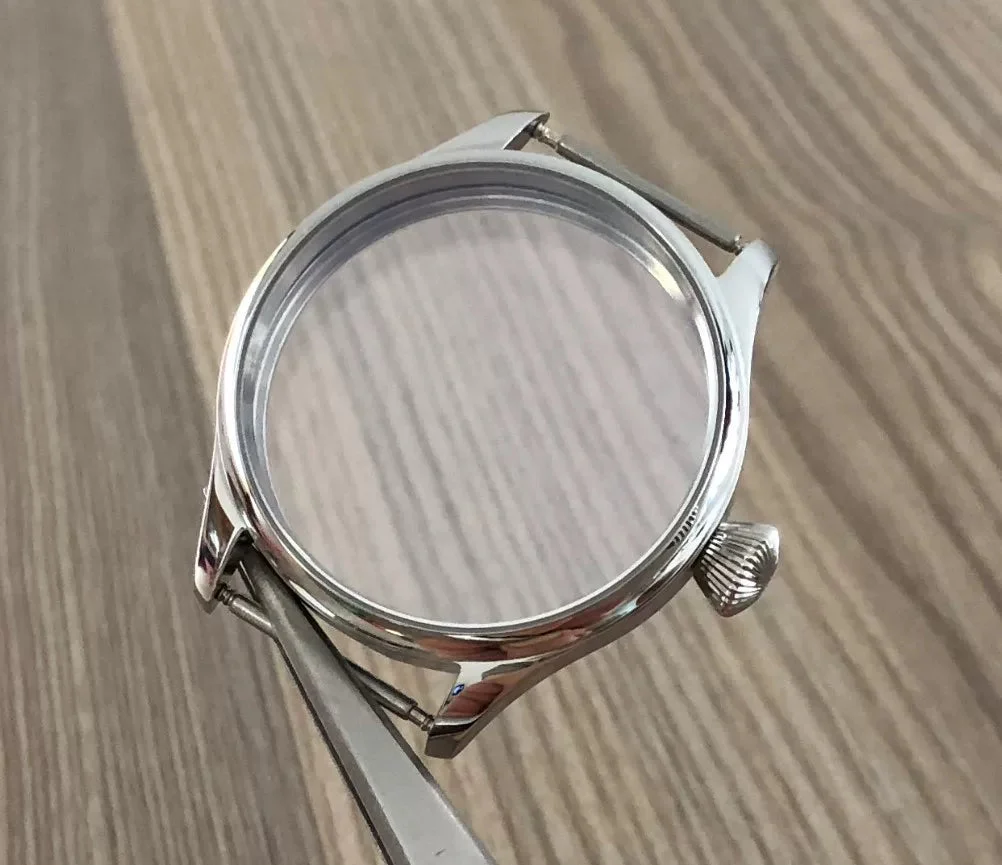 Tandorio pilot case for ETA6497/6498 movements Sapphire Crystal screw-in pilot 316L stainless steel 4614546109780 40 mm kol saati