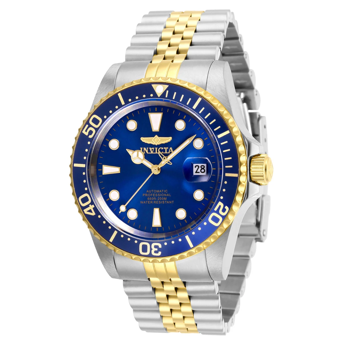 Invicta Pro Diver Navigator Automatic Watch - 42mm. Steel, Gold (30093) 42 mm kol saati