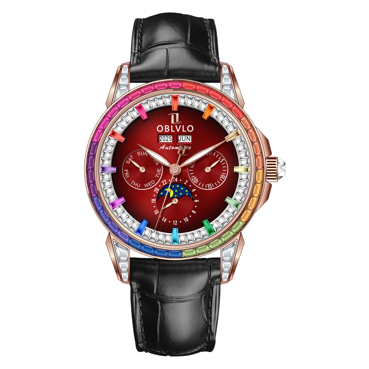 OBLVLO Gcm Series GCM-MUT-PCRBL-1 41 mm kol saati