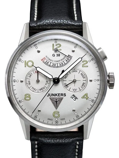 Junkers Automatic with Day, Date, Month and Power Reserve Indicator #6960-4 42 mm kol saati