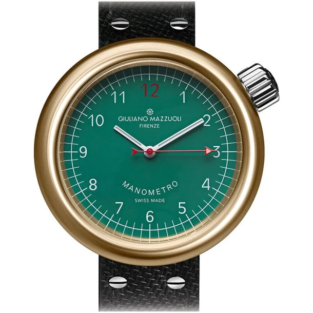 Giuliano Mazzuoli Manometro Green Bronze MNBZ04N kol saati