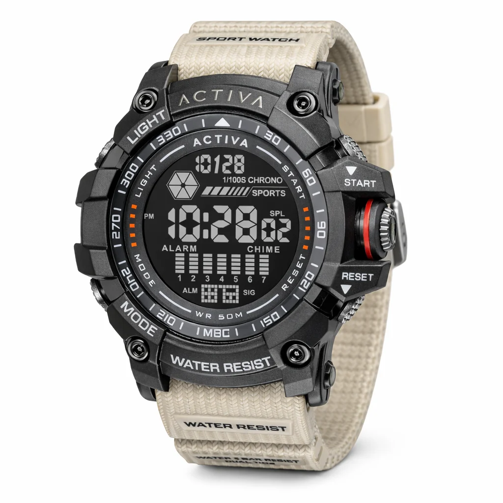 Activa Strike X Invicta Digital Watch - 56mm. Beige (ACW8020-002) kol saati