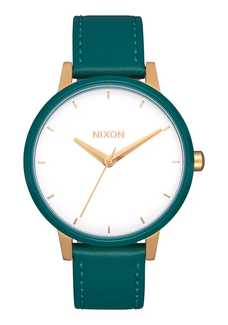 Nixon US Kensington Leather - Gold / White / Teal A108-3229-00 kol saati