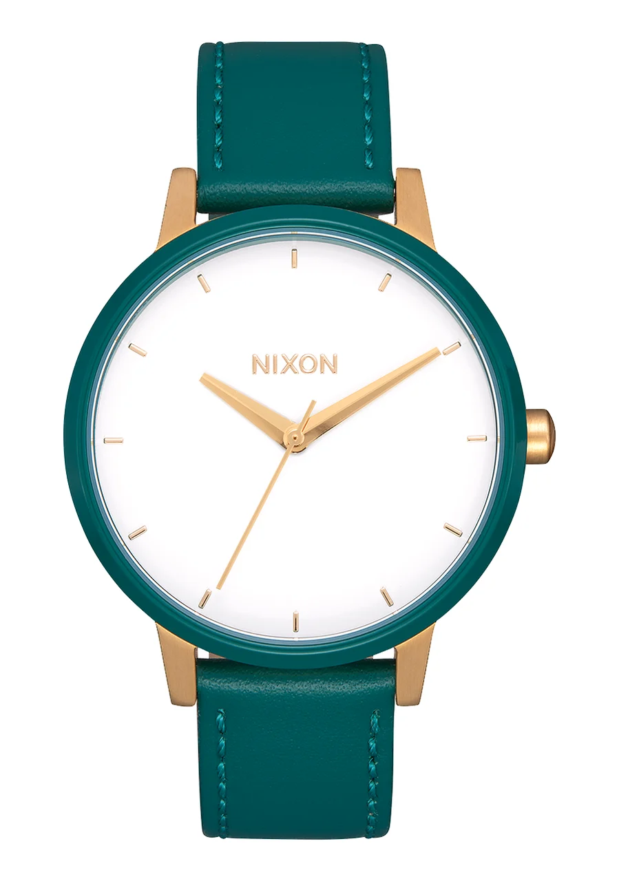 Nixon US Kensington Leather - Gold / White / Teal A108-3229-00 kol saati
