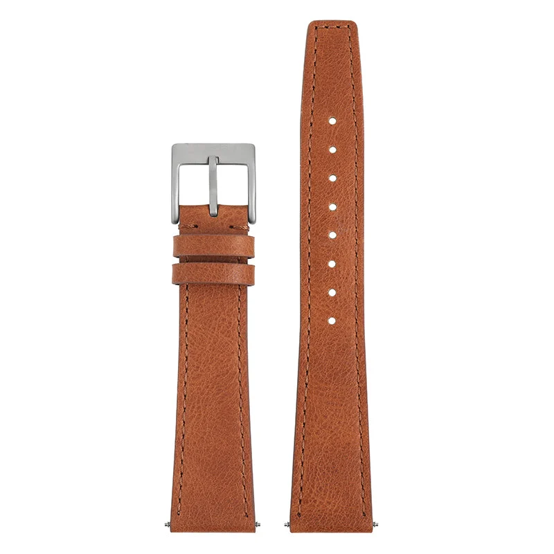 Cronos Watch Store Leather Pilot Watch Band militado真皮表带-20mm棕 kol saati