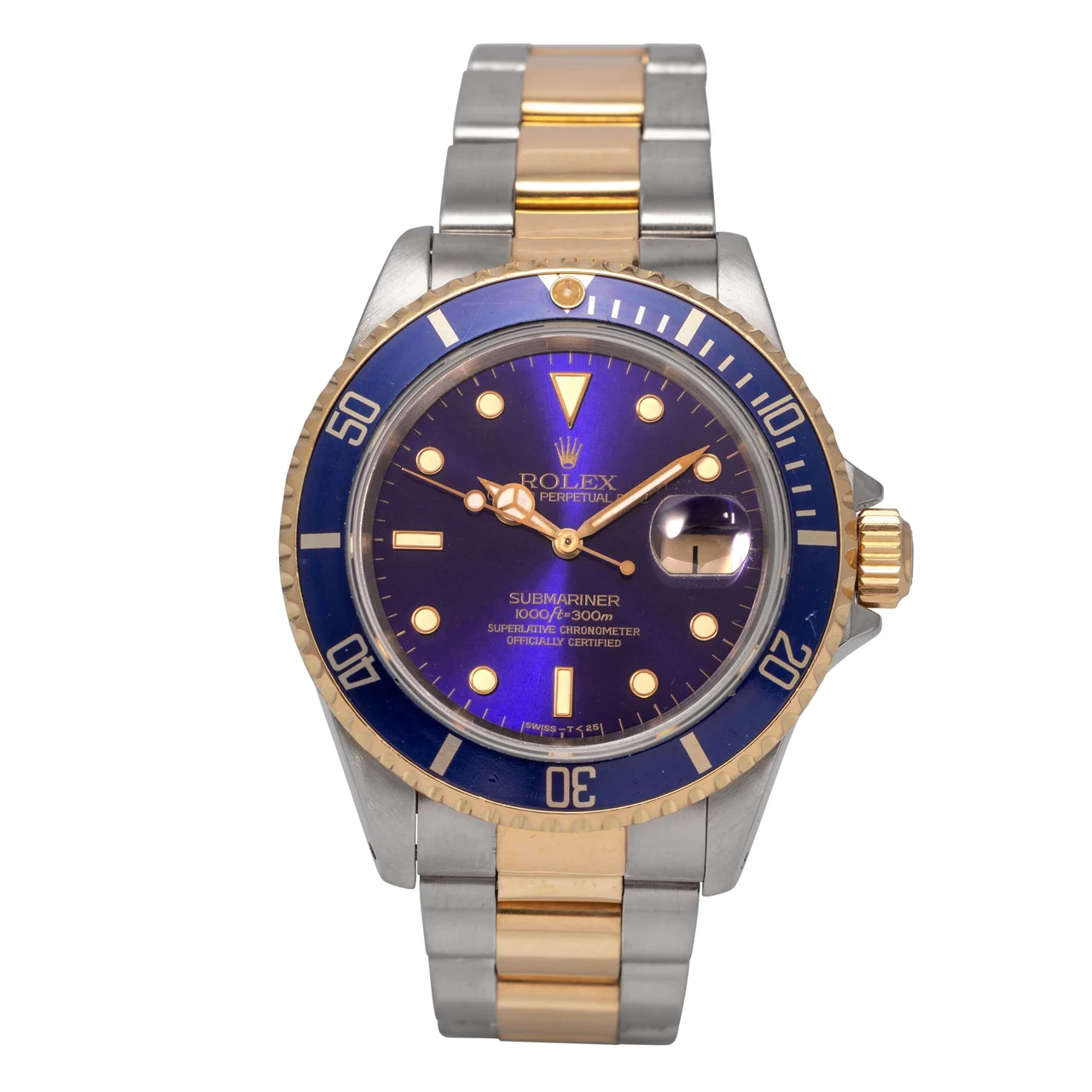 Ref. 16613 Submariner, Purple Dial Steel And Gold kol saati