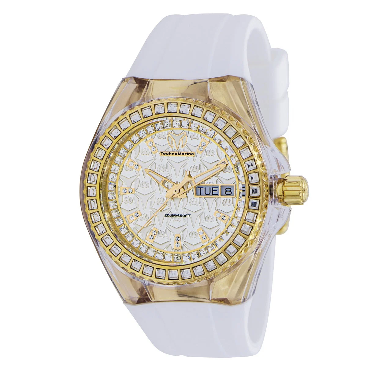 Technomarine Cruise Monogram Swiss Ronda 517 Caliber Watch - 40mm, White (ZG-TM-121172) 40 mm kol saati