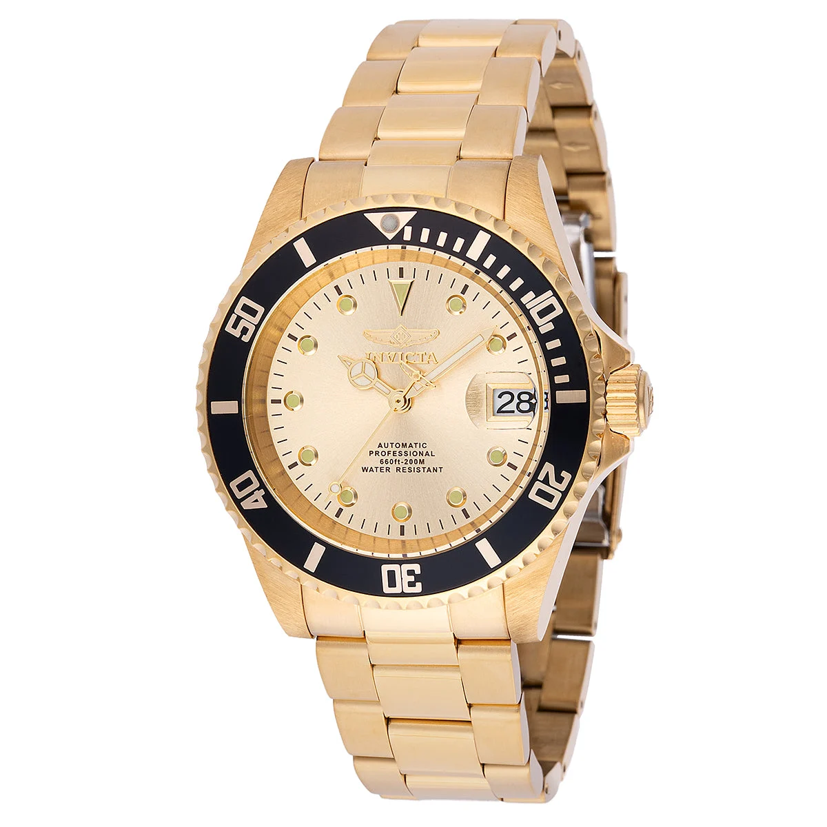 Invicta Pro Diver Navarch Automatic Watch - 40mm. Gold (48708) 40 mm kol saati