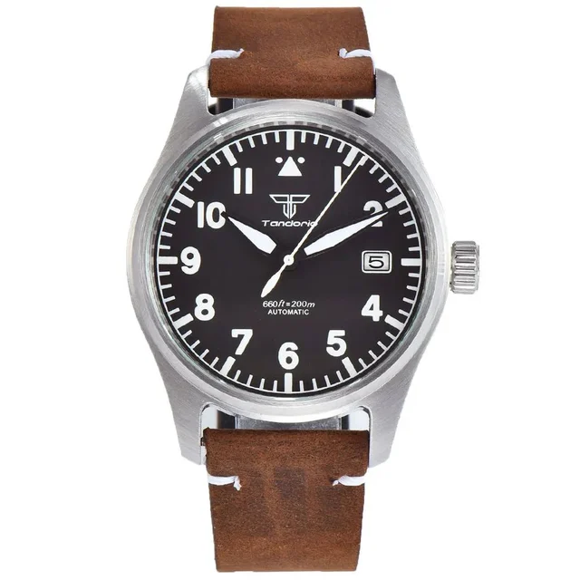 Wristfull Tandorio NH35A Automatic 39mm Pilot 200m Waterproof Sapphire Crystal TD112 ptros