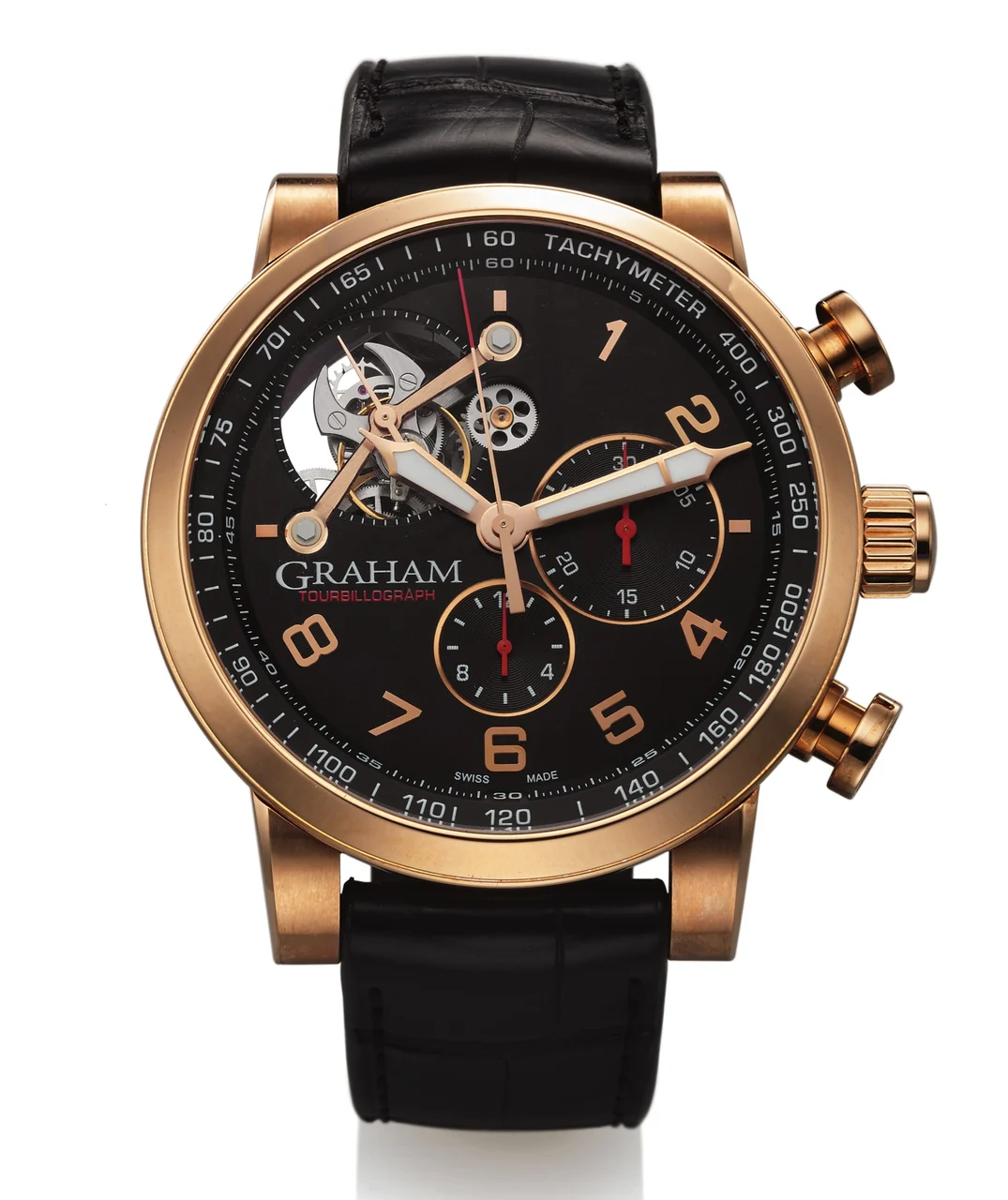 Graham GRAHAM REF. 2TSAR TOURBILLOGRAPH PINK GOLD SPECIAL LIMITED EDITION kol saati