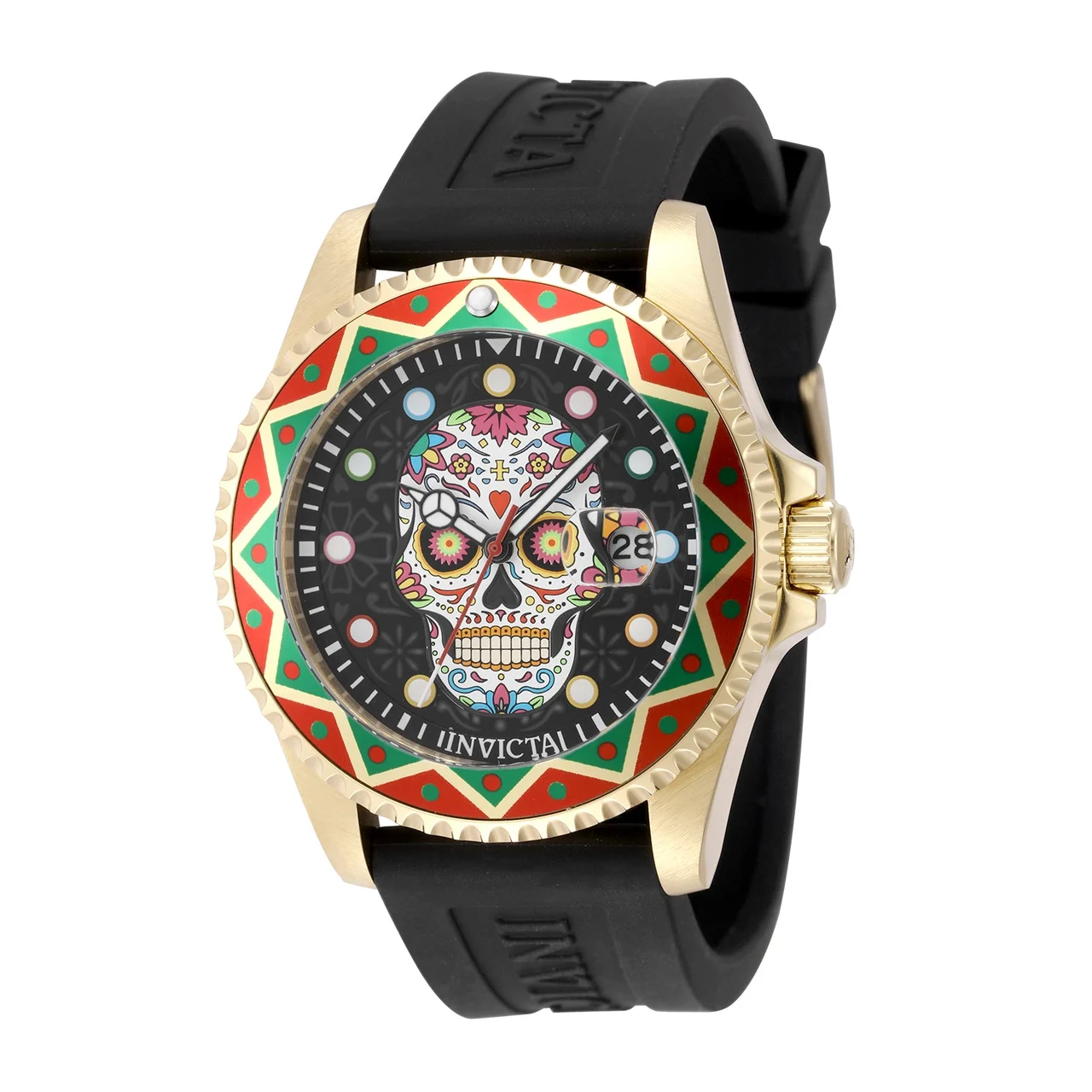 Invicta Pro Diver Eternal Fiesta Watch - 43mm. Black (50516) 43 mm kol saati