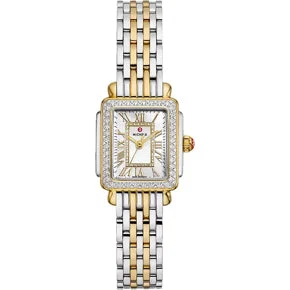 Michele Watches Michele MWW06D000172 Deco Madison Mini Diamond Two-Tone 18K Gold-Plated kol saati