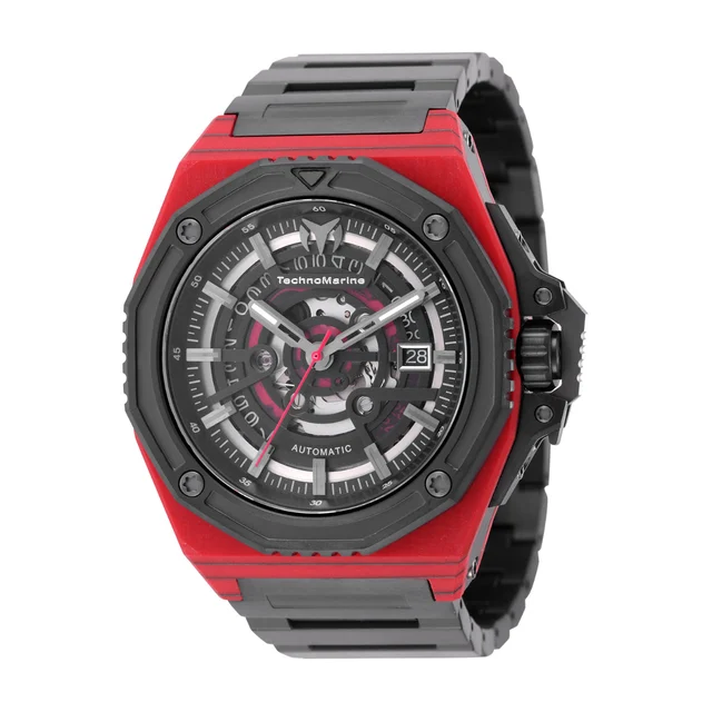 Technomarine Carbon Nautic Marine Automatic Watch with Forged Carbon Case - 45mm. Black (T