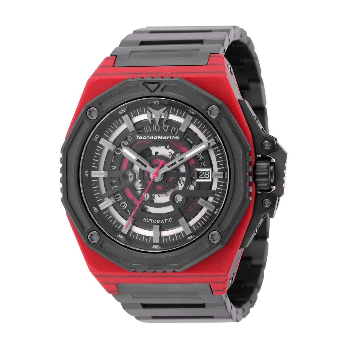 Technomarine Carbon Nautic Marine Automatic Watch with Forged Carbon Case - 45mm. Black (TM-525001) 45 mm kol saati