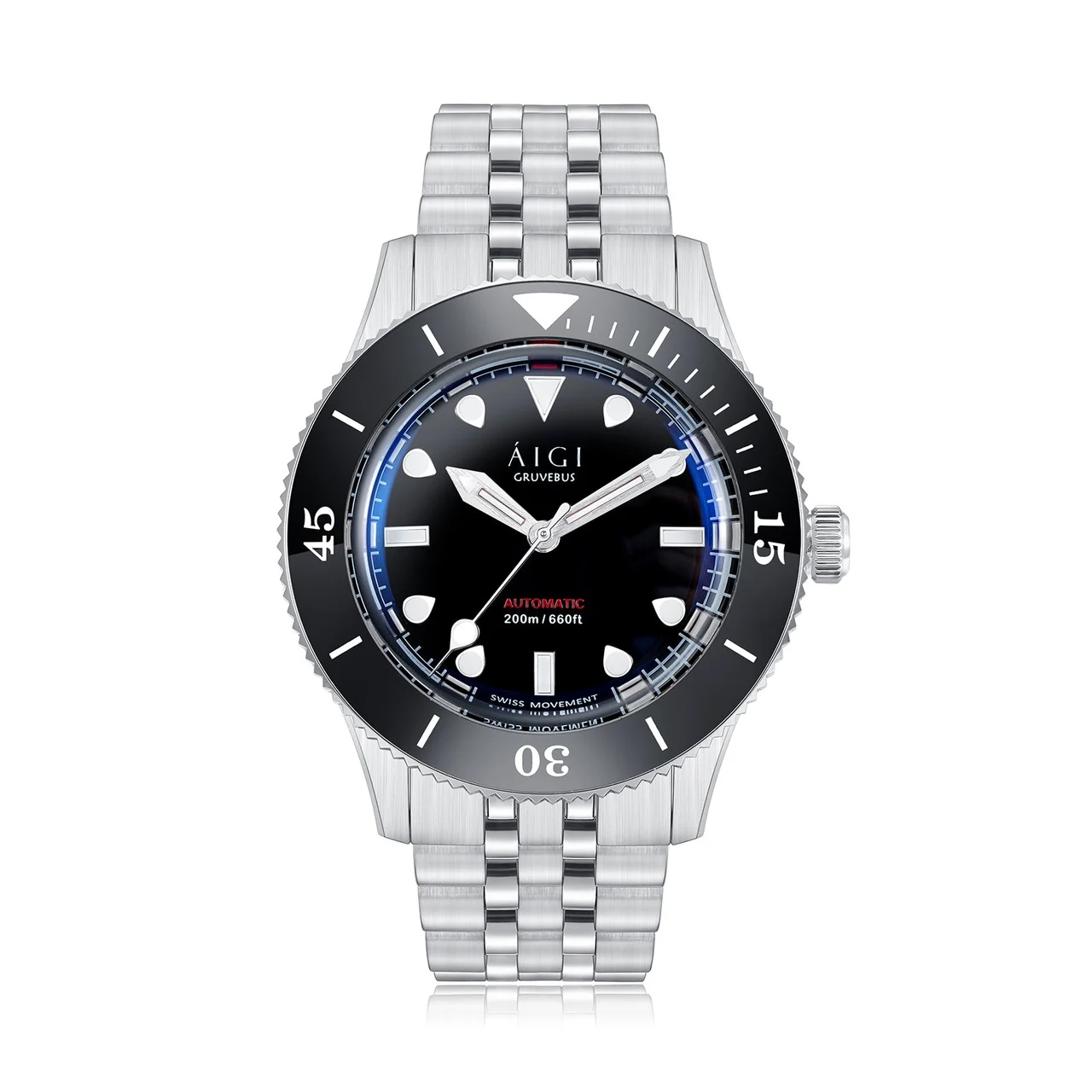 AIGI Watches Gru-black 40 mm kol saati