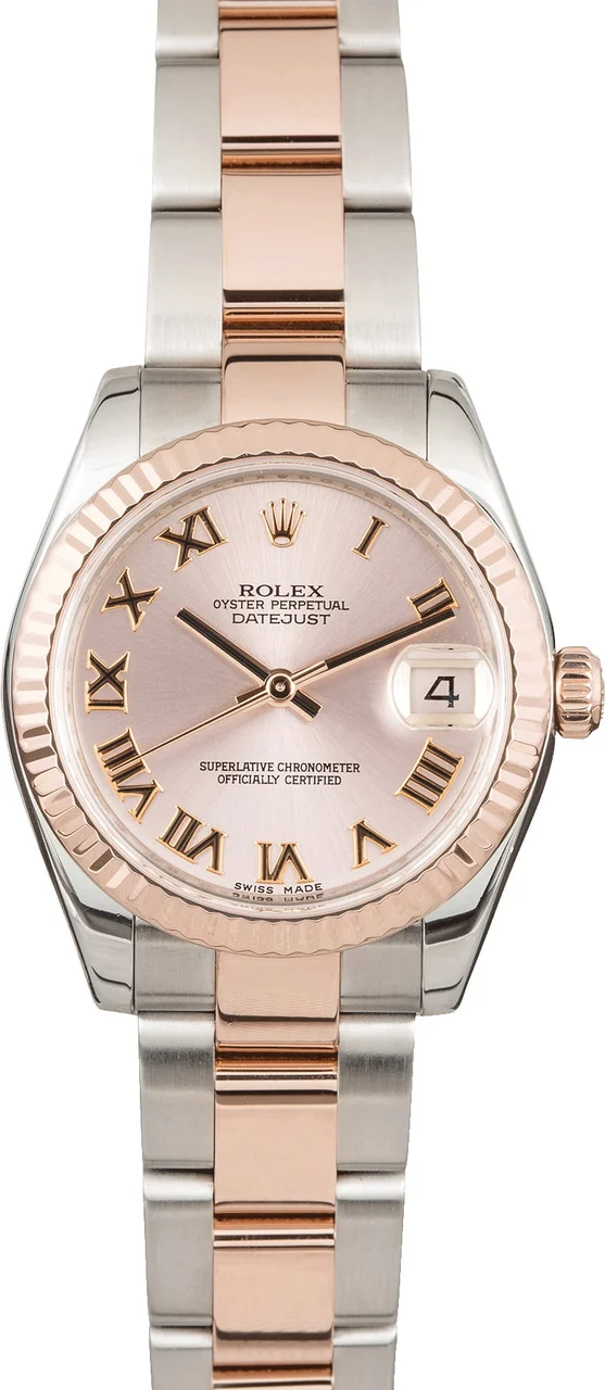 Rolex Mid-Size Datejust 178271 Two Tone Everose 178271PRO 31 mm kol saati