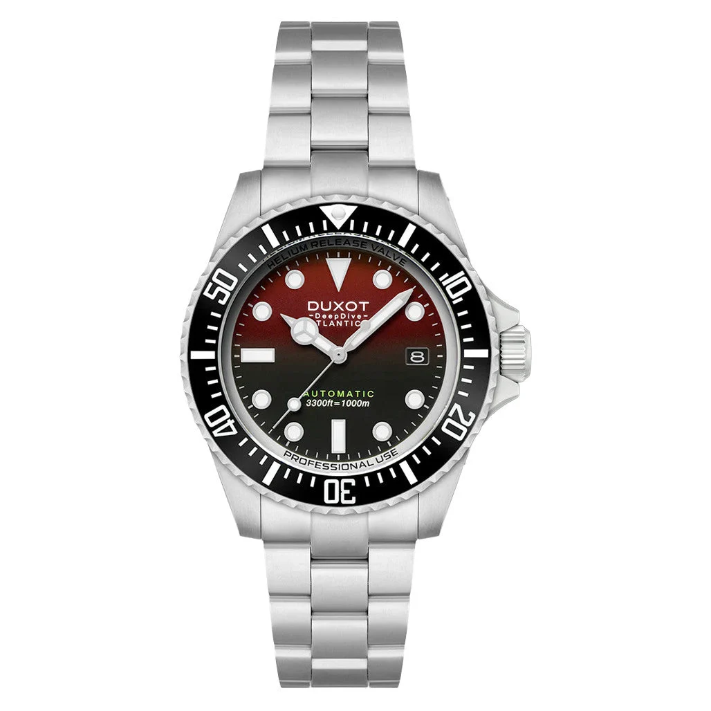 Duxot Atlantica Deep Dive Automatic Limited Edition Scarlet Red Dial #DX-2066-33 kol saati